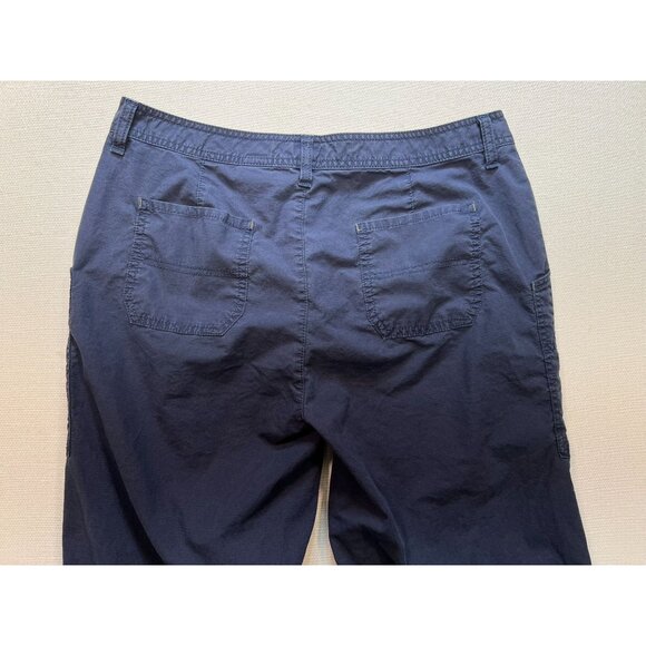 Eddie Bauer Women's Mercer Fit Cropped Pants Zipped Cargo Pocket Size 12 Blue - Picture 9 of 10